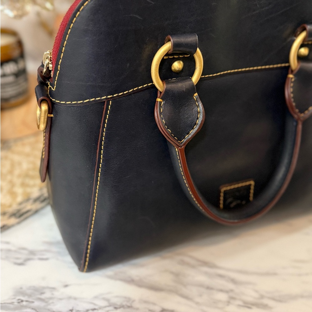 Dooney & Bourke Florentine Cameron Satchel-Navy - Picture 4 of 10
